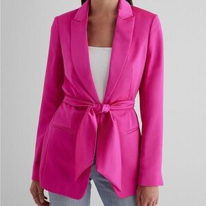 Express Pink Satin Blazer